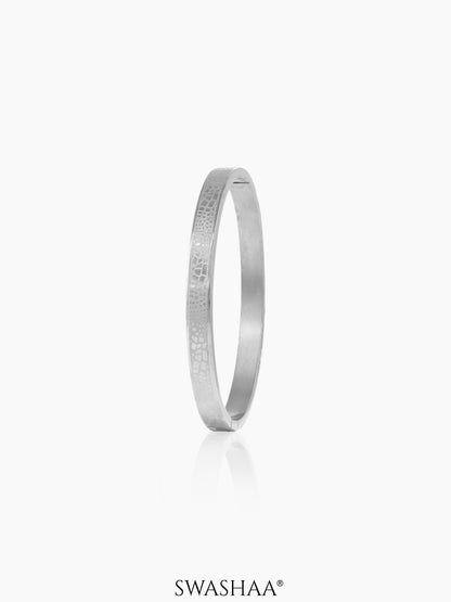Anthony Minimal Textured Silver Bracelet