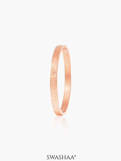 Anthony Minimal Textured  Rosegold Plated Bracelet