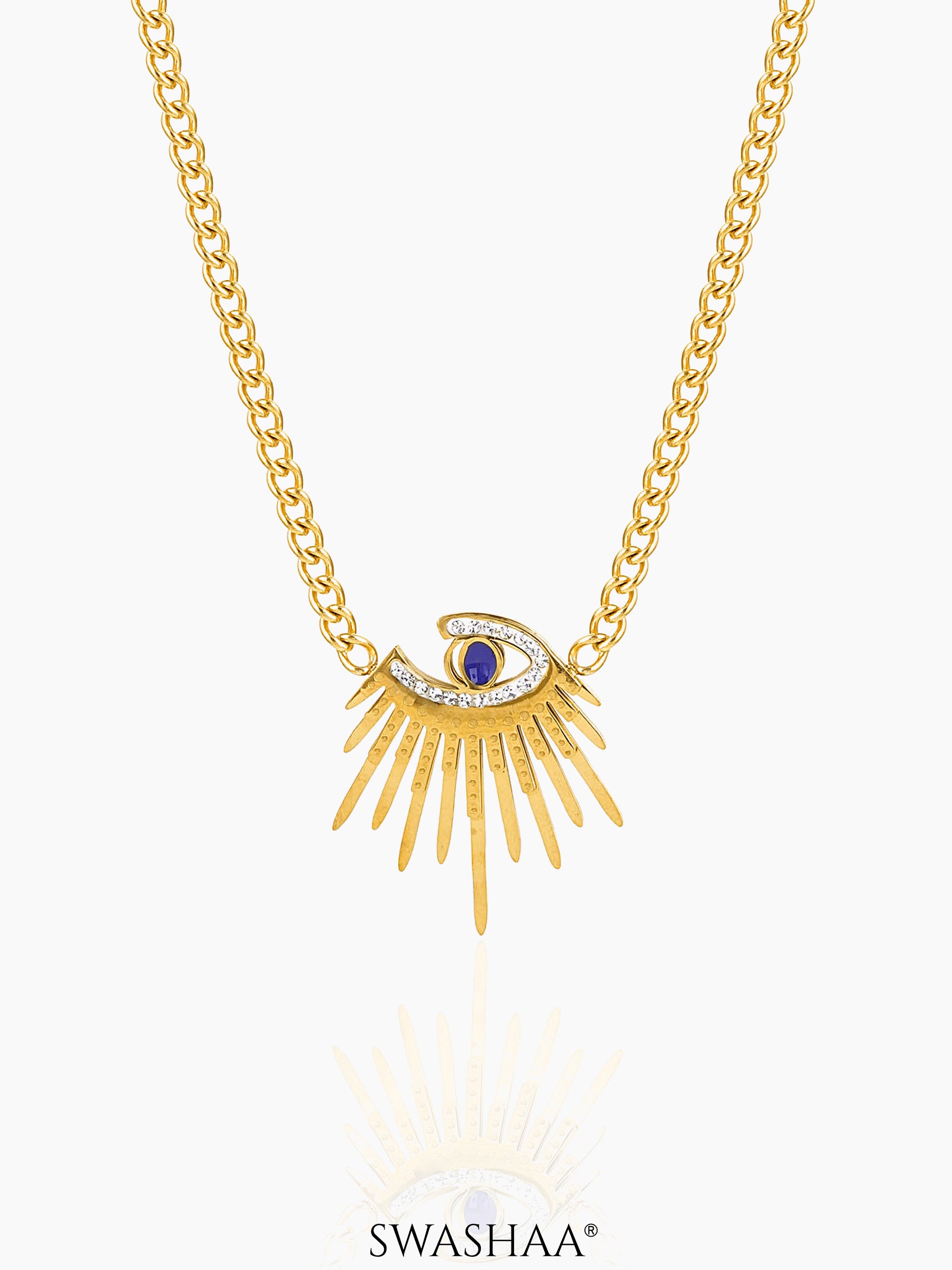 Anubis Eye 18K Gold Plated Necklace