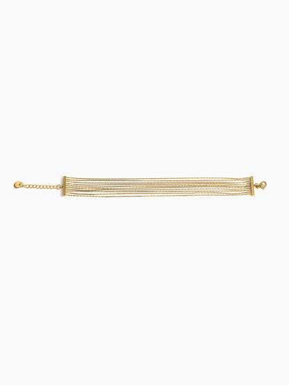 Anya Layered 18K Gold Plated Women's Loose Chain Bracelet
