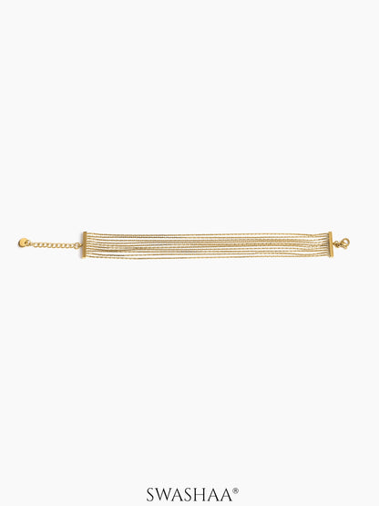 Anya Layered 18k Gold Plated Loose Chain Bracelet