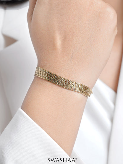 Anya Layered 18k Gold Plated Loose Chain Bracelet