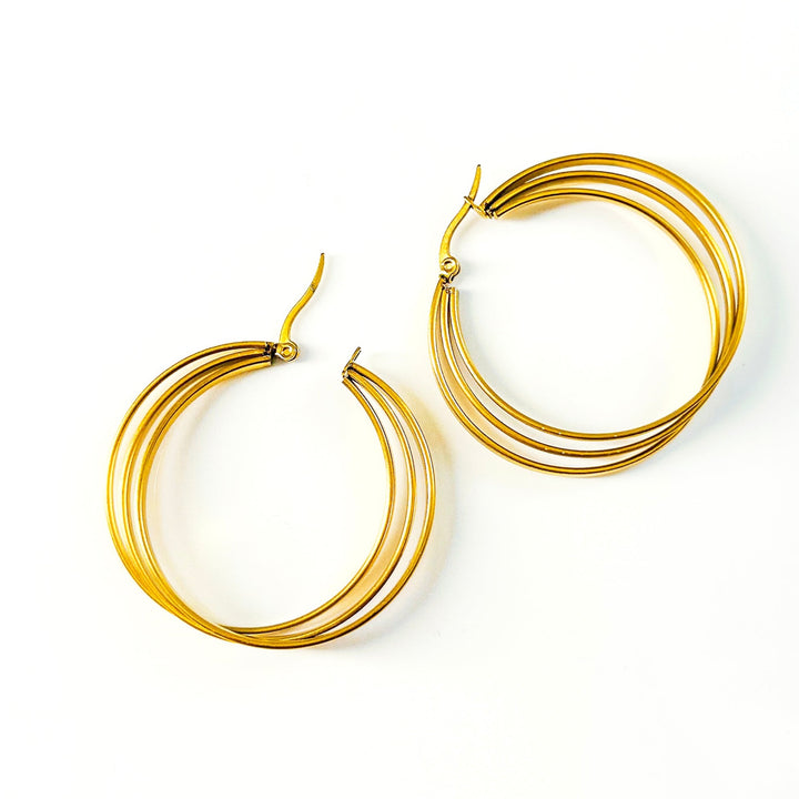 Arameh Loop 18K Gold Plated Earrings