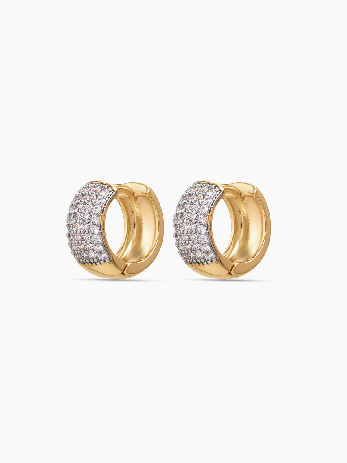 Arezu Diamond 18K Gold Plated Women's Hoop Earrings