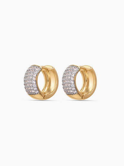 Arezu Diamond 18K Gold Plated Women's Hoop Earrings