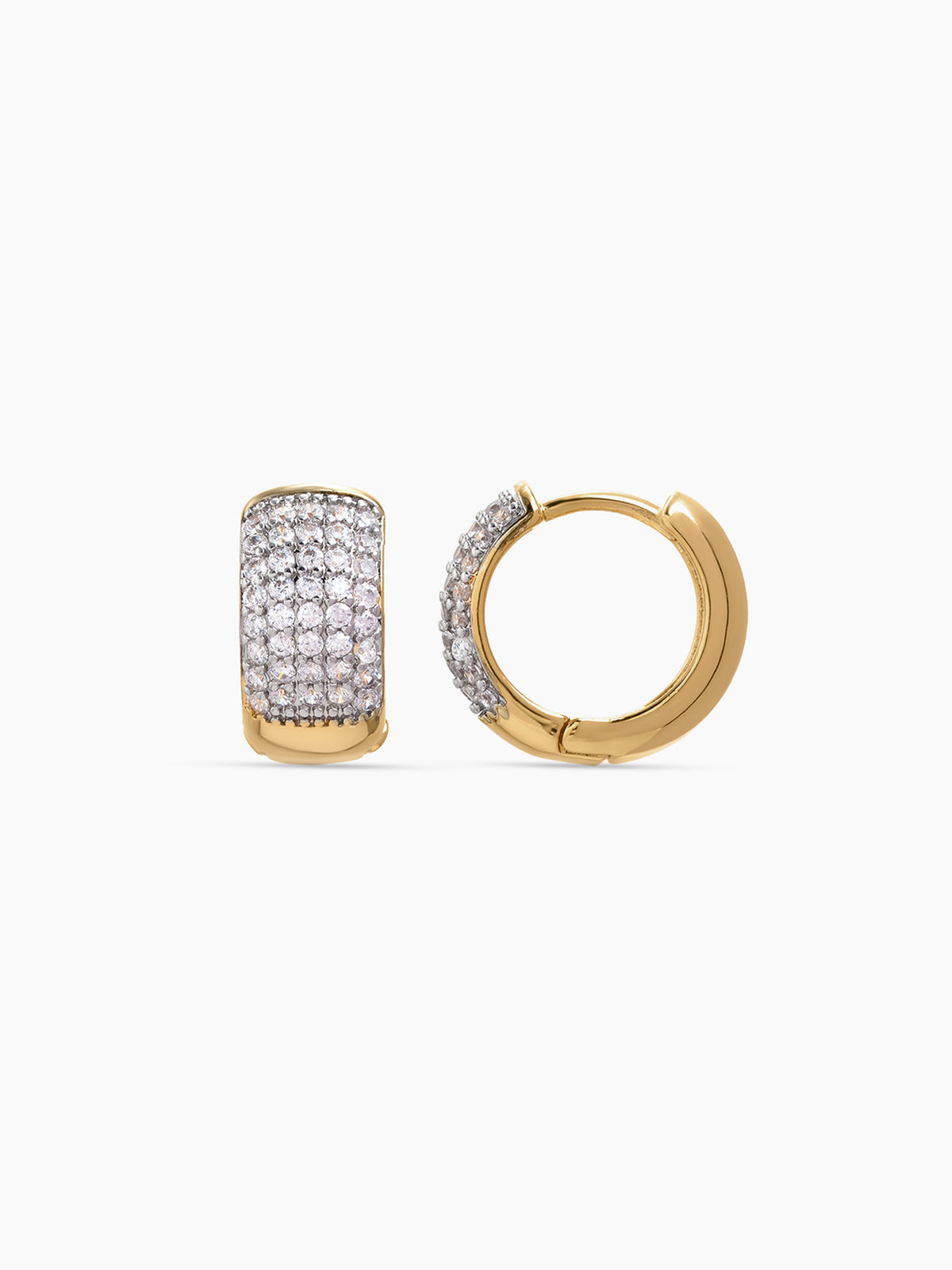 Arezu Diamond 18K Gold Plated Women's Hoop Earrings