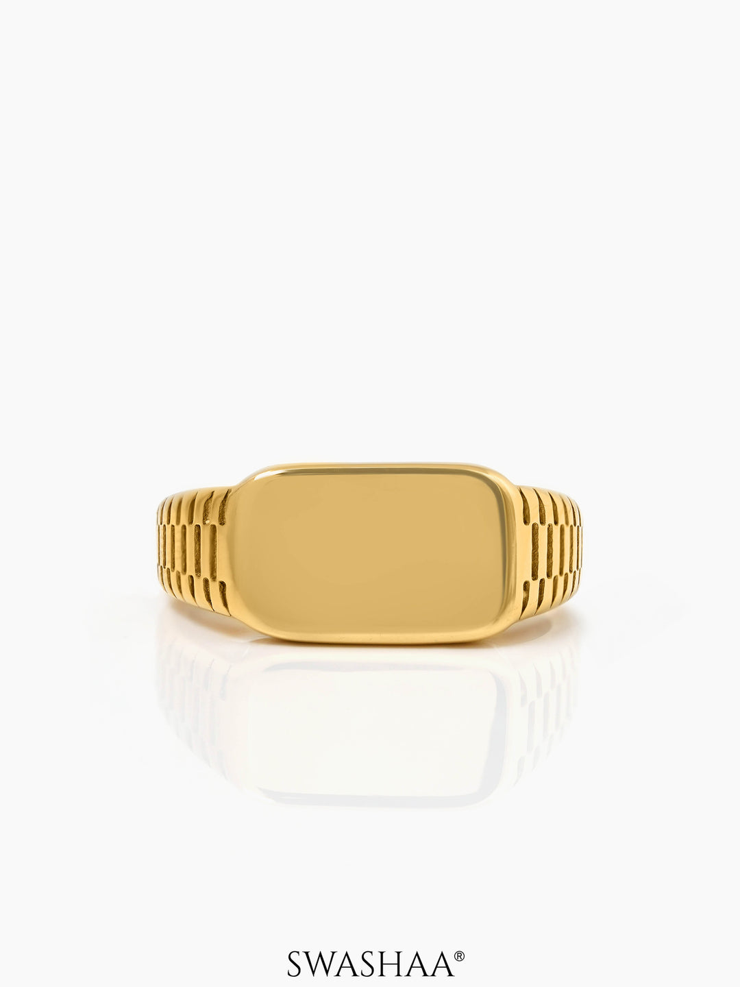 Argo Crest Band Signet Men's Ring