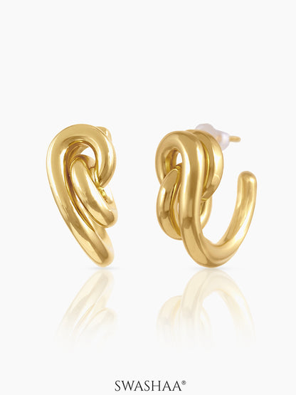 Ariadne Knot 18K Gold Plated Earrings