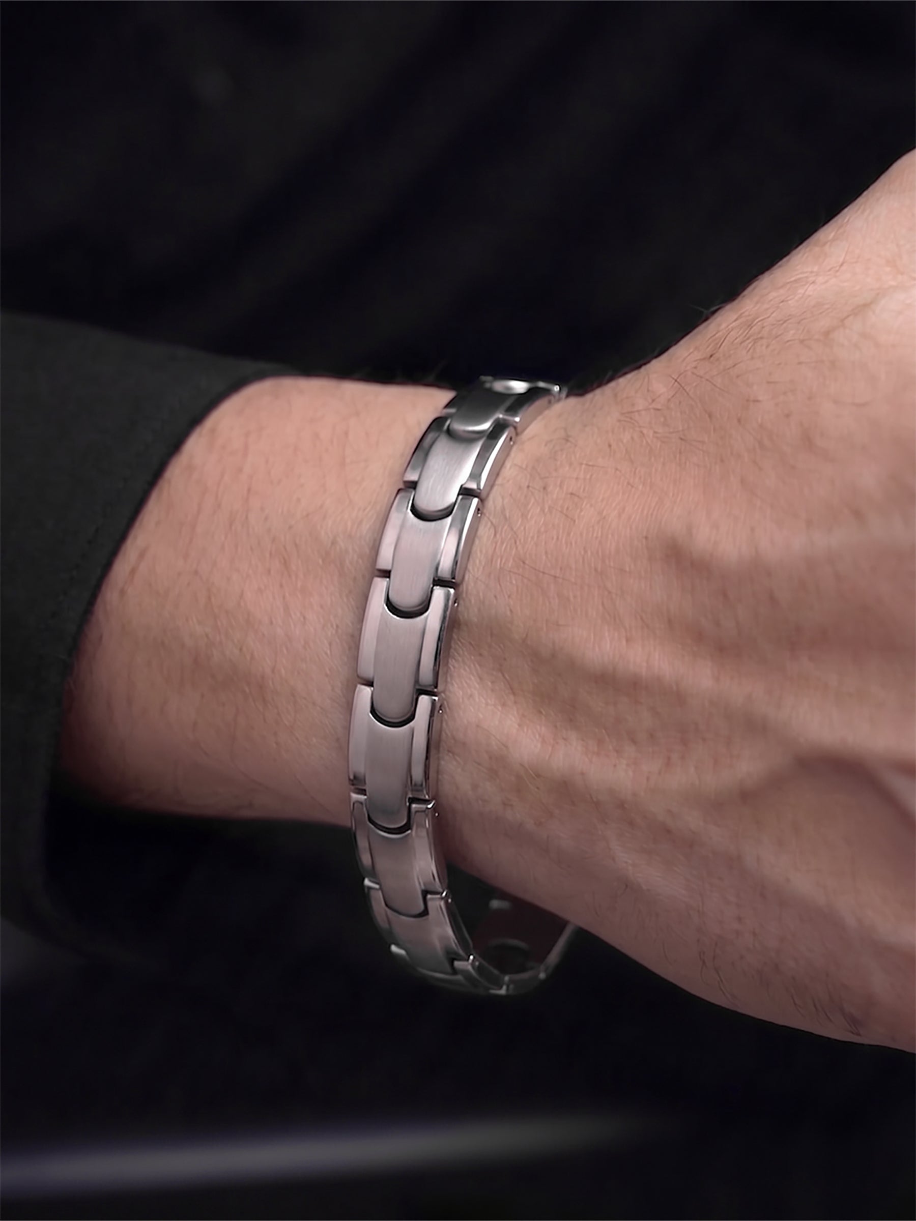 Arixon Curved Link Silver Men's Loose Bracelet