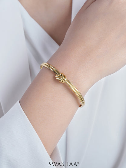 Arlen Knot Cuff  18K Gold Plated Bracelet