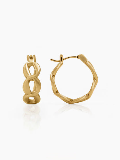 Arlina Link Hoop Earrings - Swashaa