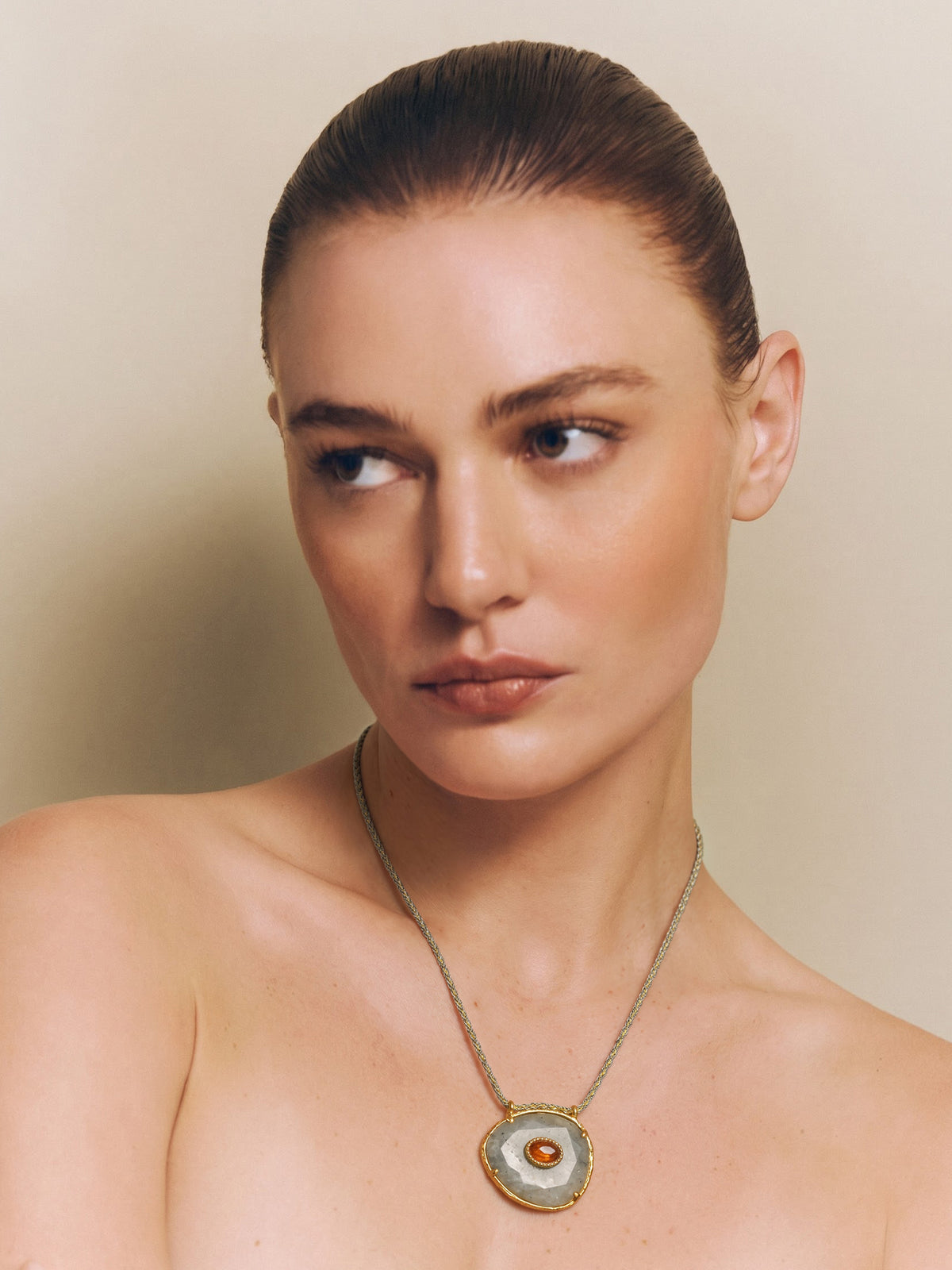 Aruba Grey Stone Necklace