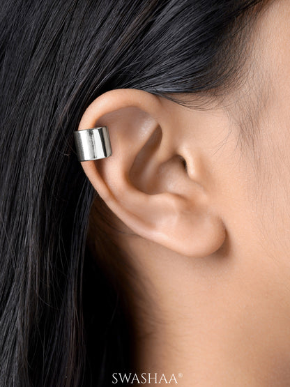 Arven Bold Silver Ear Cuffs