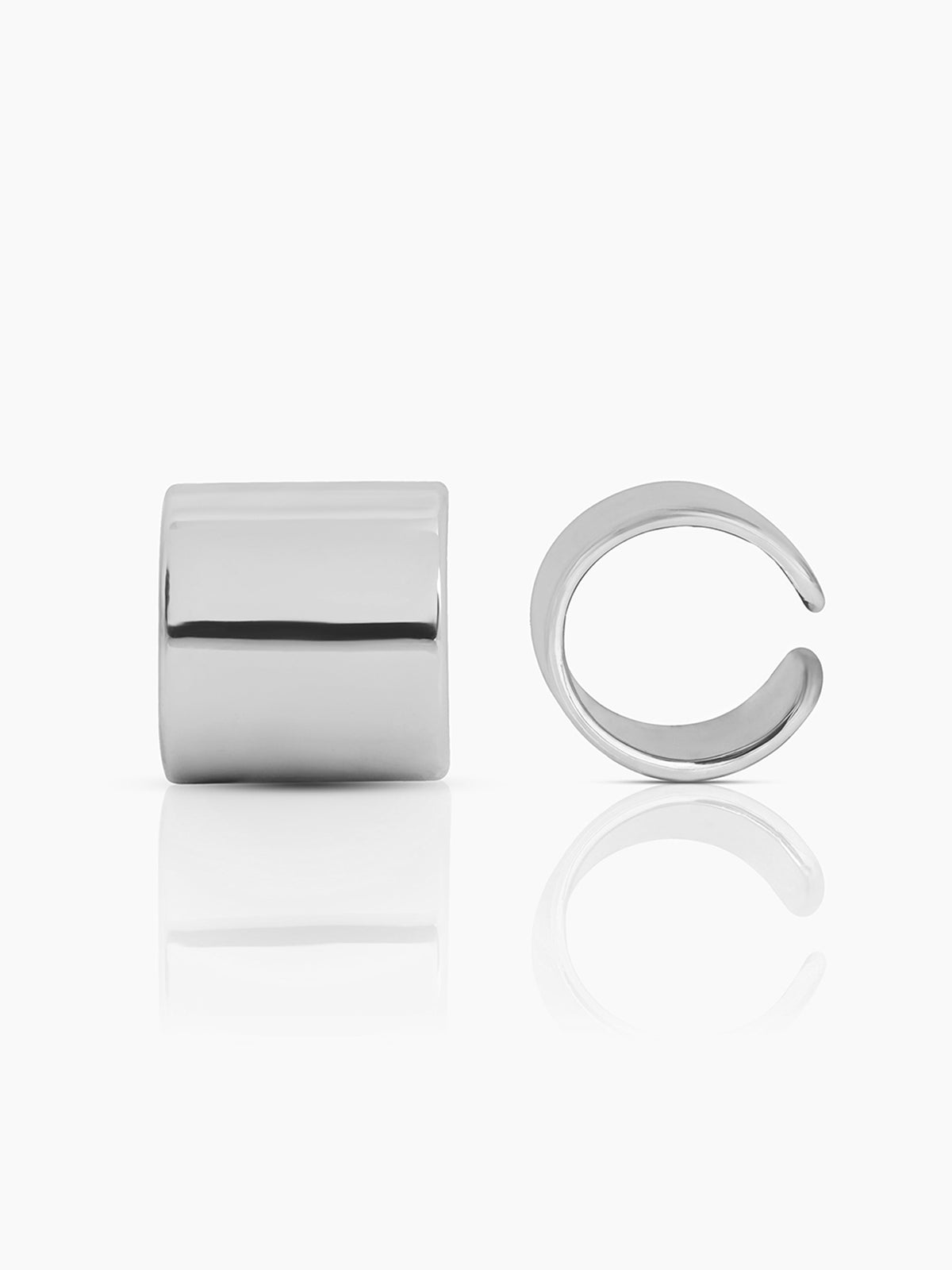 Arven Bold Silver Ear Cuffs