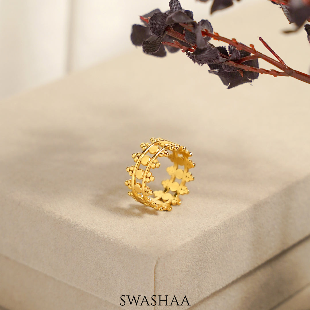 Asha 18K Gold Plated Ring