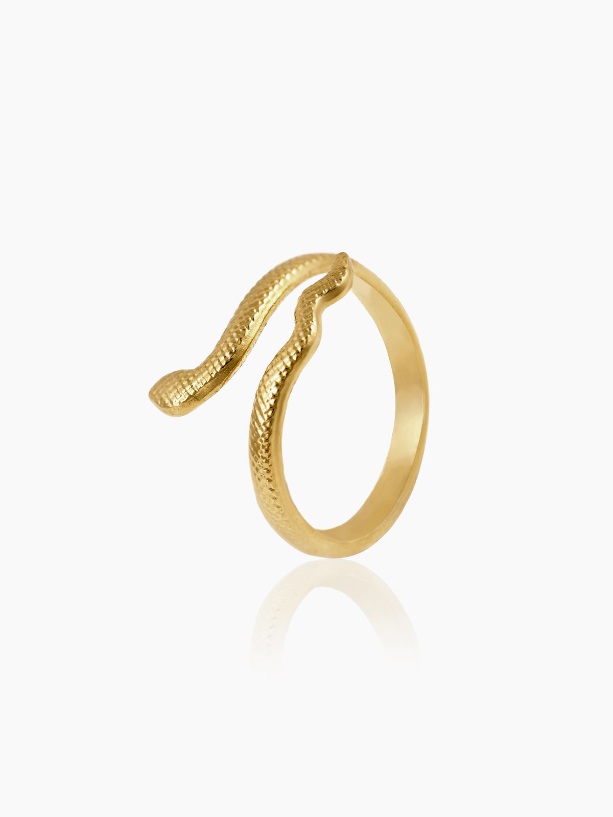 Ashlekha Sleek Wrap Style Snake 18K Gold Plated Ring