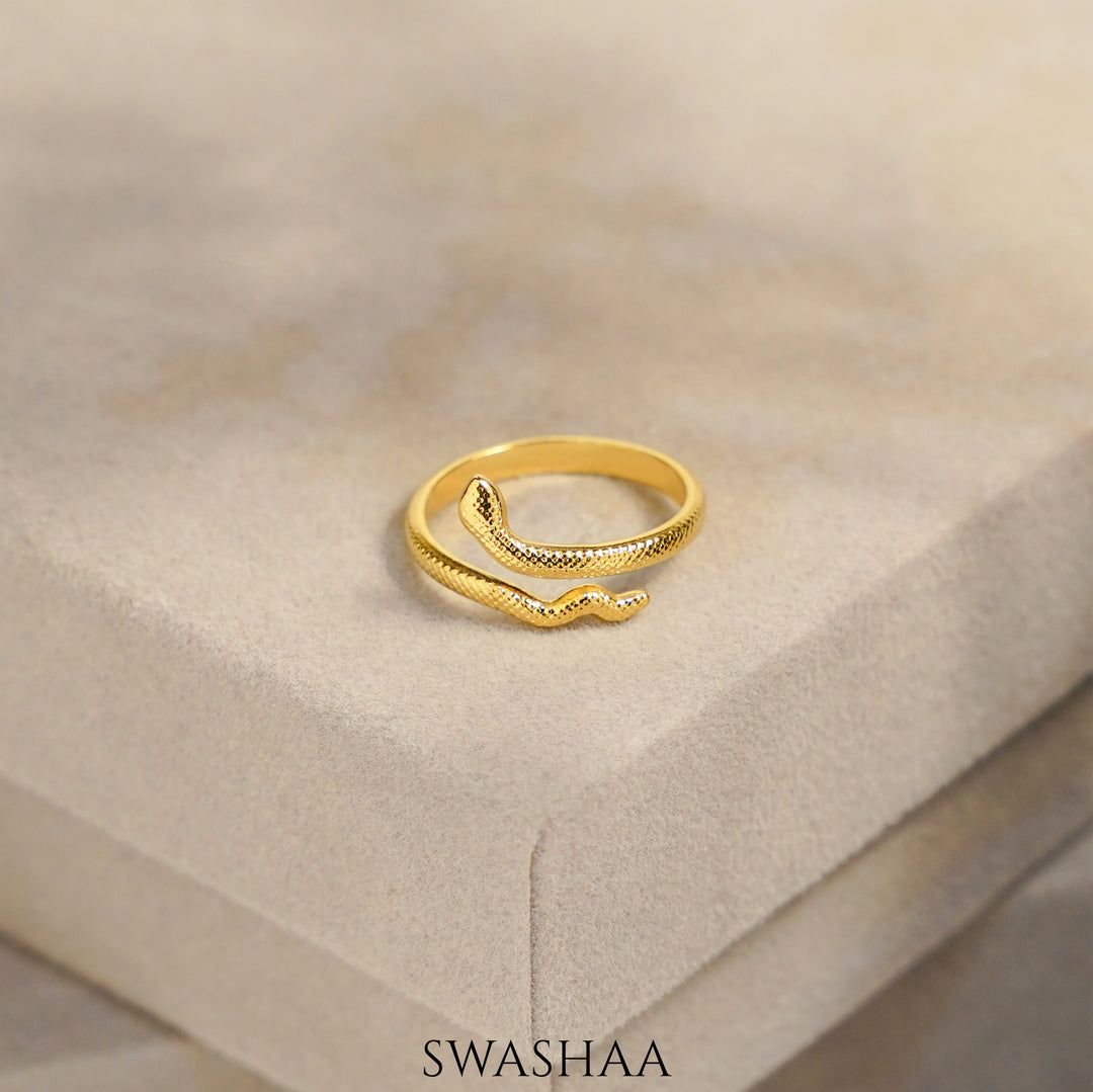 Ashlekha 18K Gold Plated Ring