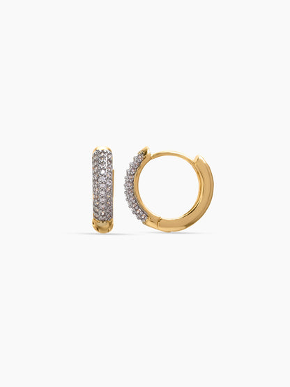 Ashley Diamond 18K Gold Plated Women's Hoop Earrings