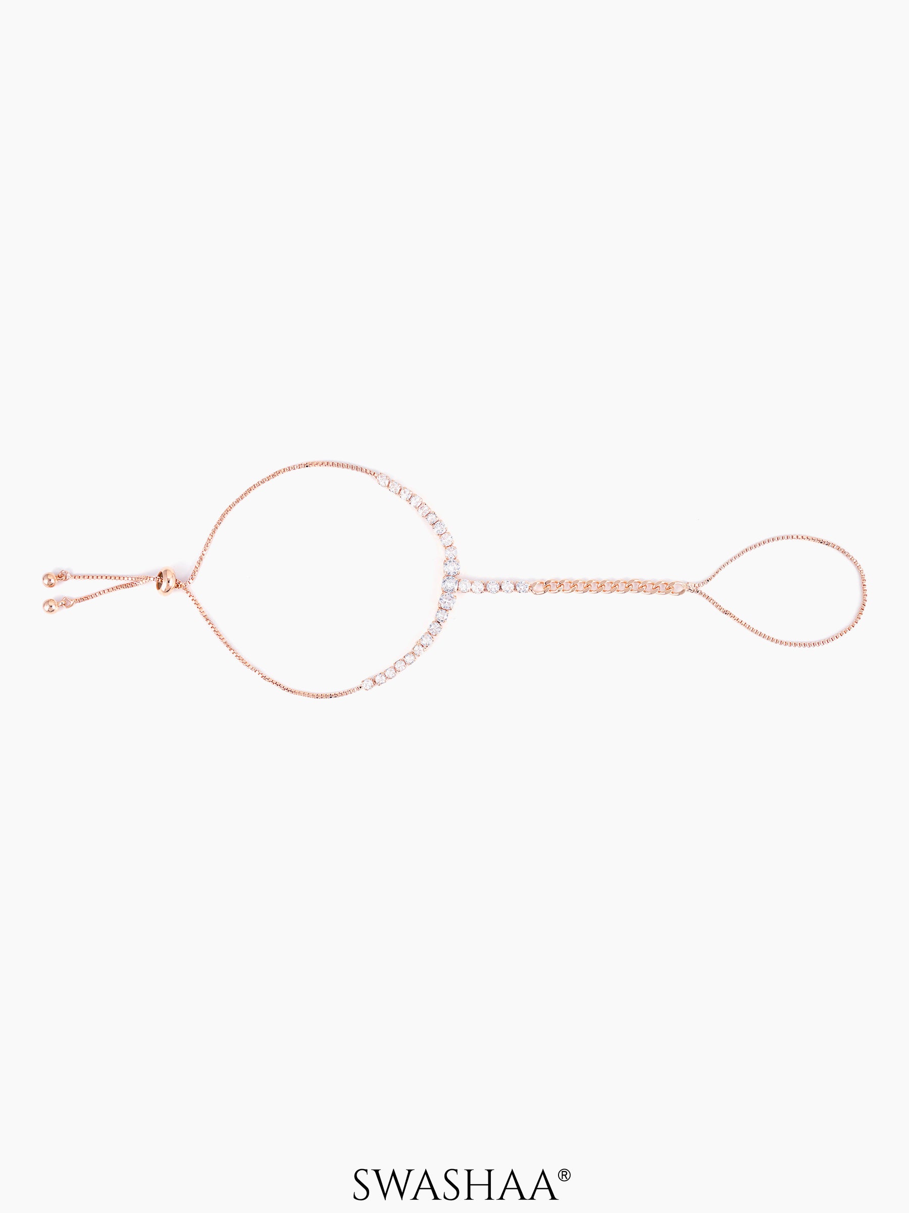 Ashna Rosegold  Plated Ring Bracelet