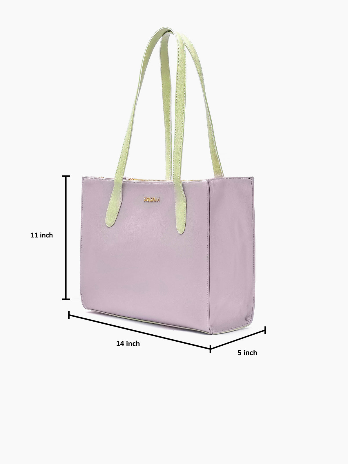 Ashno Lavender Women's Leather Tote Bag