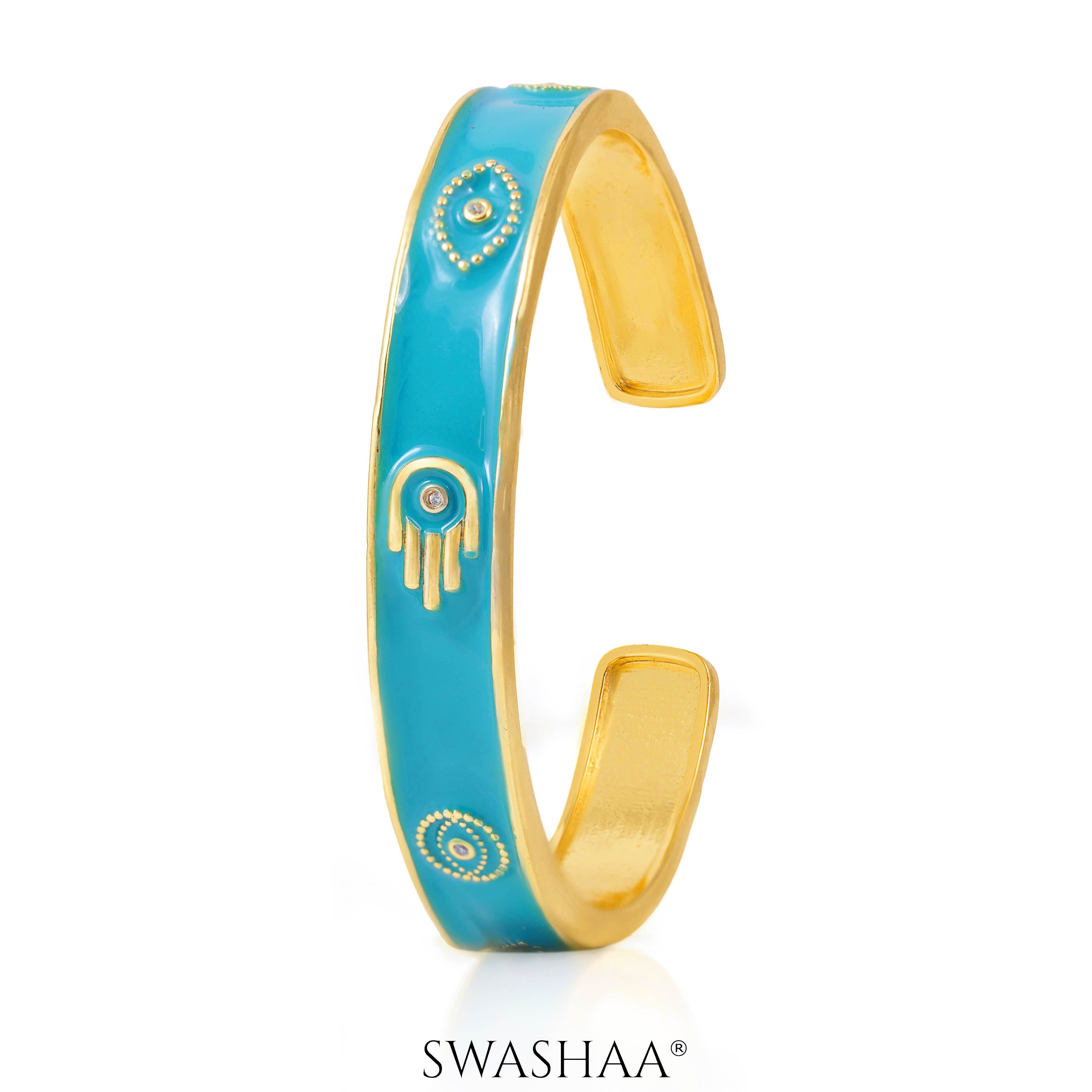 Aston 18K Gold Plated Cuff Bracelet