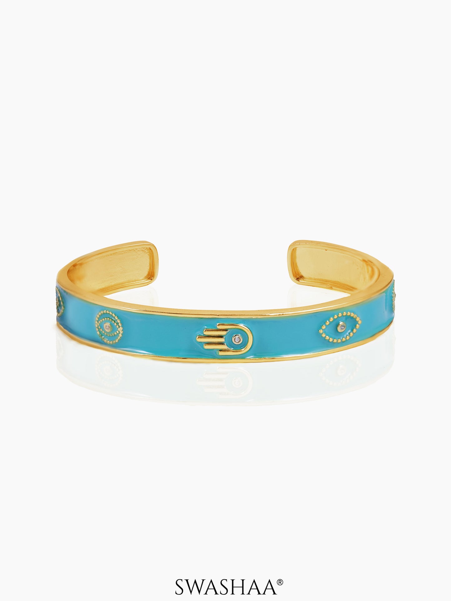 Aston 18K Gold Plated Cuff Bracelet