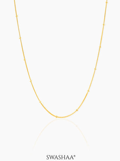Aulus Micro Beads 18K Gold Plated Women's Chain