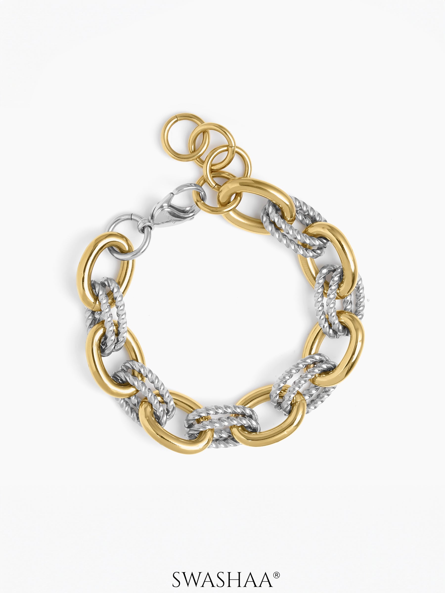 Aurika Dual Tone Link Bracelet