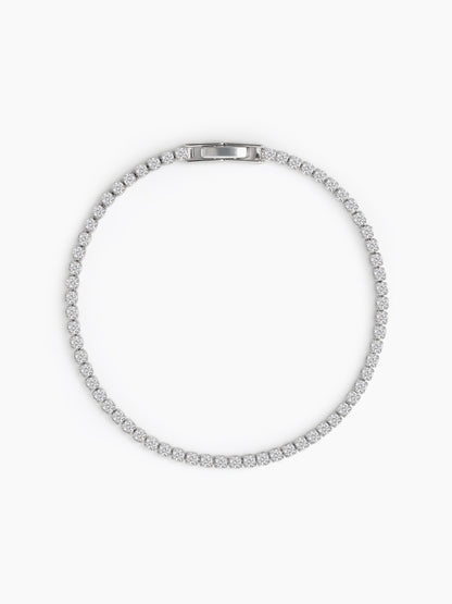 Aurora Diamond Tennis Silver Women's Loose Bracelet
