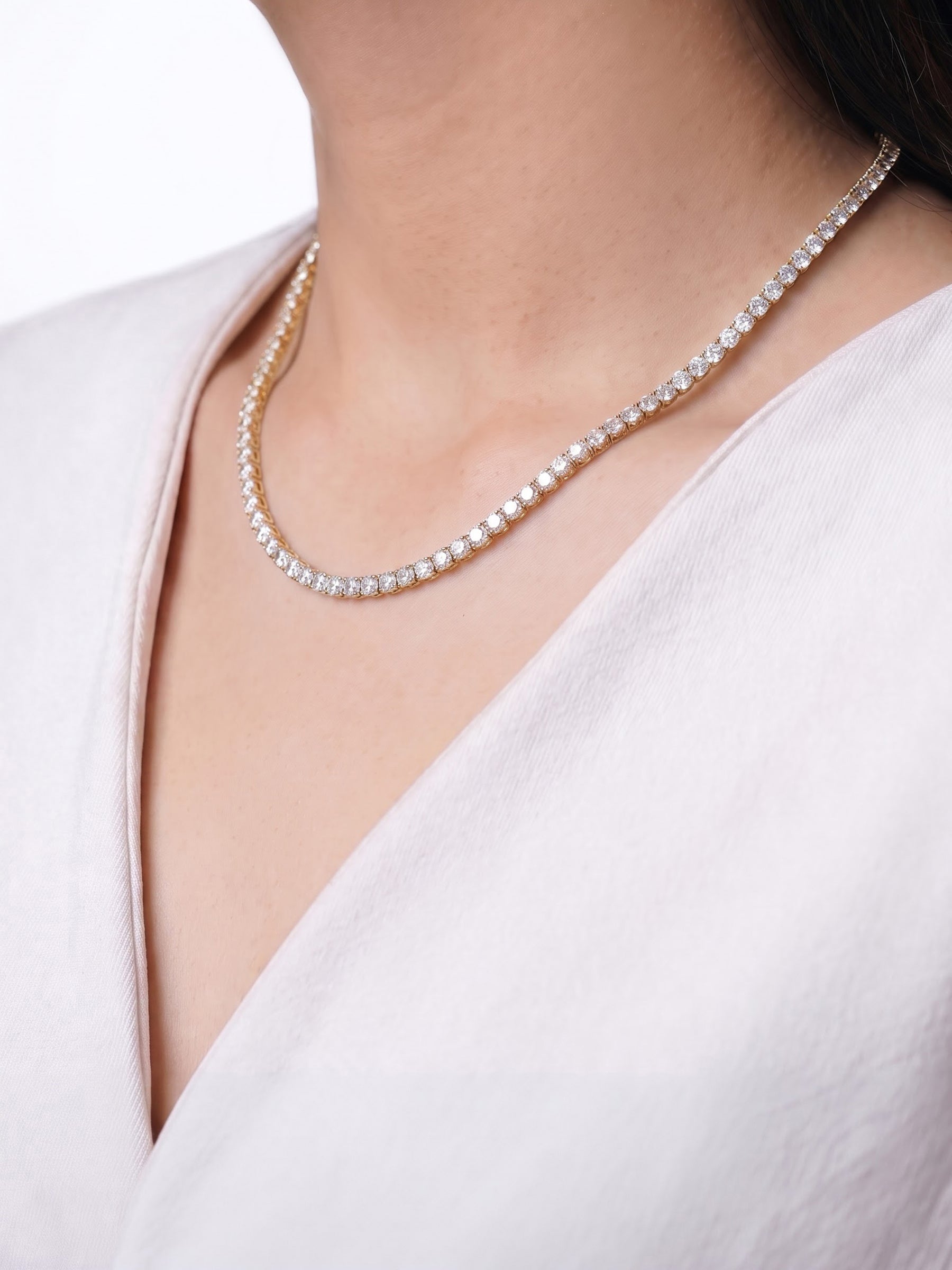 Aurora Diamond 18K Gold Plated Women's Chain 