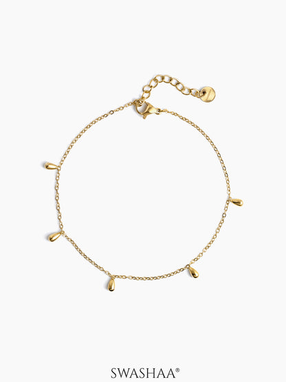 Ava Teardrop Charms Women's Anklet