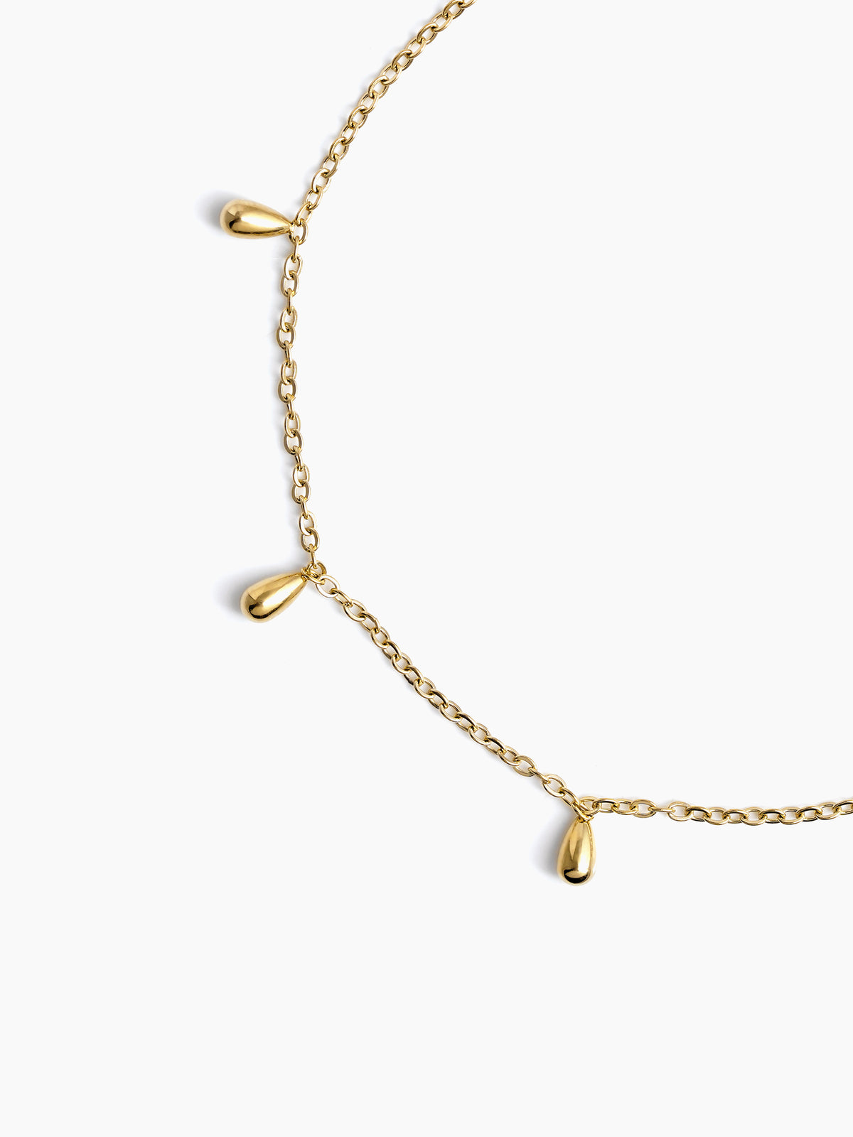 Ava Teardrop Charms 18K Gold Plated Women's Anklet