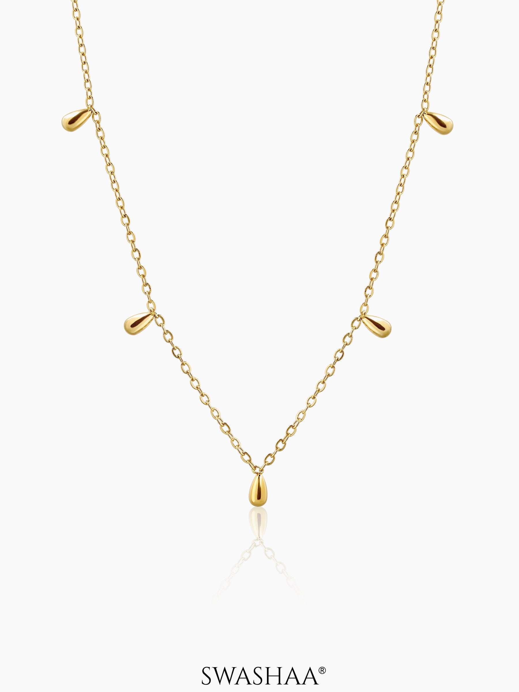 Ava Teardrop 14K Gold Plated Necklace