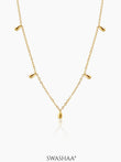 Ava Teardrop Charm 14K Gold Plated Chain Necklace