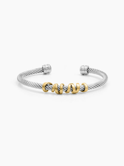 Avelon Silver - 18K Gold Plated Cuff Bracelet