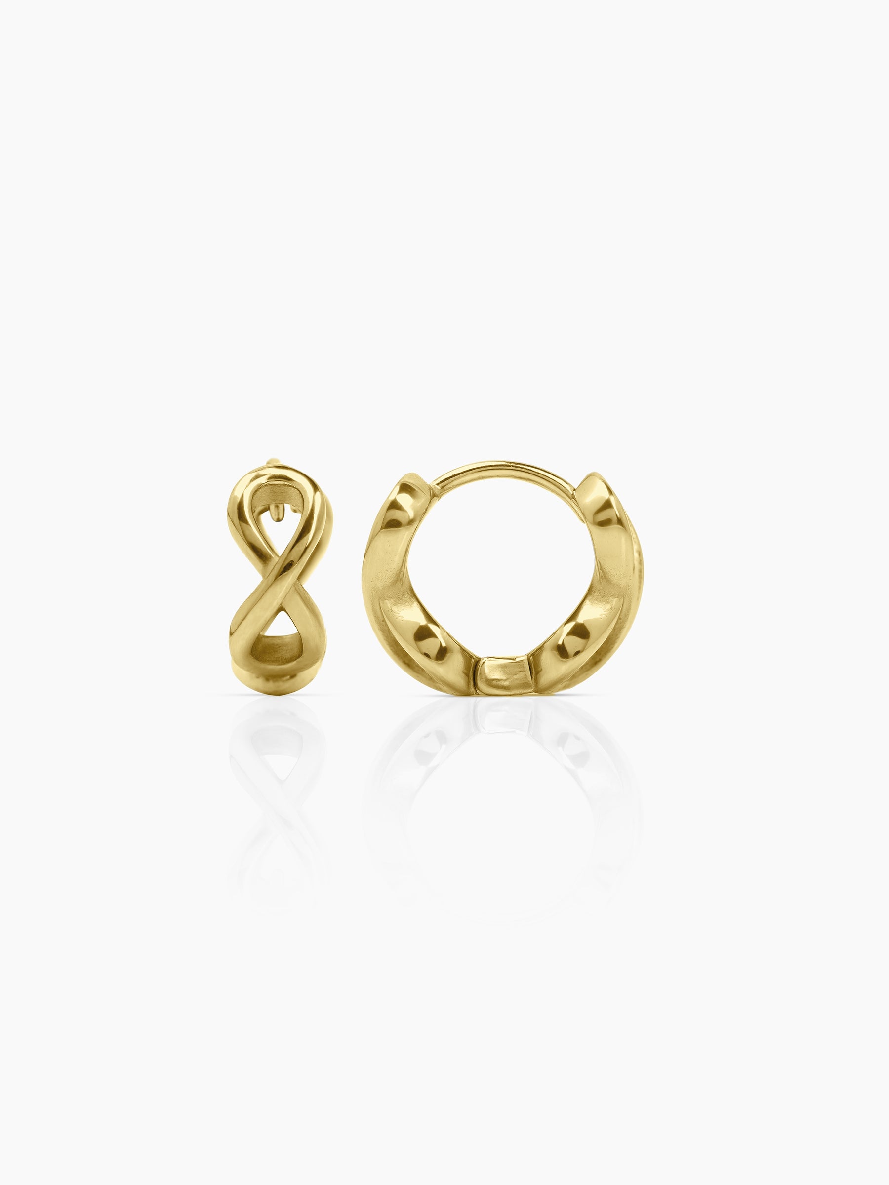 Axel Infinity 18K Gold Plated Men's Hoop Earrings