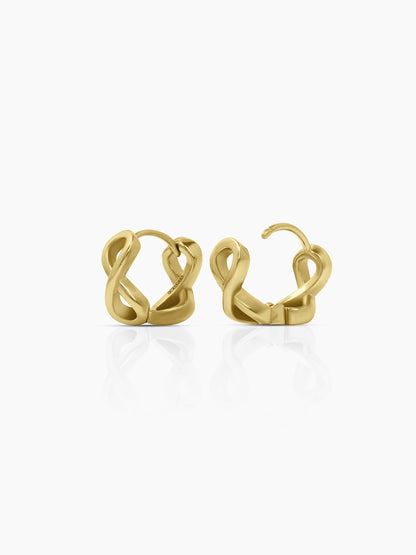 Axel Infinity 18K Gold Plated Men's Hoop Earrings