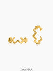 Axis Wave Cuff Earrings