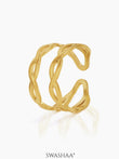 Ayla Twisted Vine Silhouette 18K Gold Plated Ring