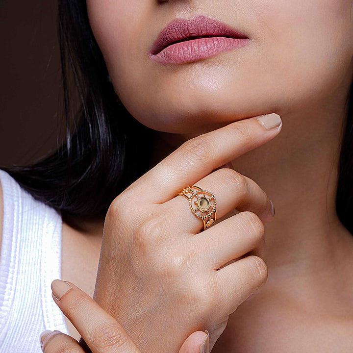 Aza 18K Gold Plated Ring - Swashaa