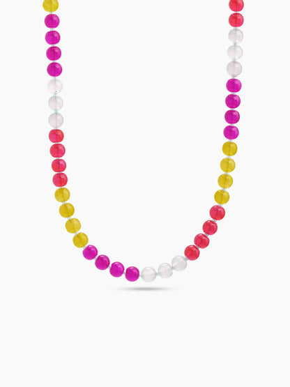 Azura Yelow, Pink, White, Multicolour Women's Beaded Necklace