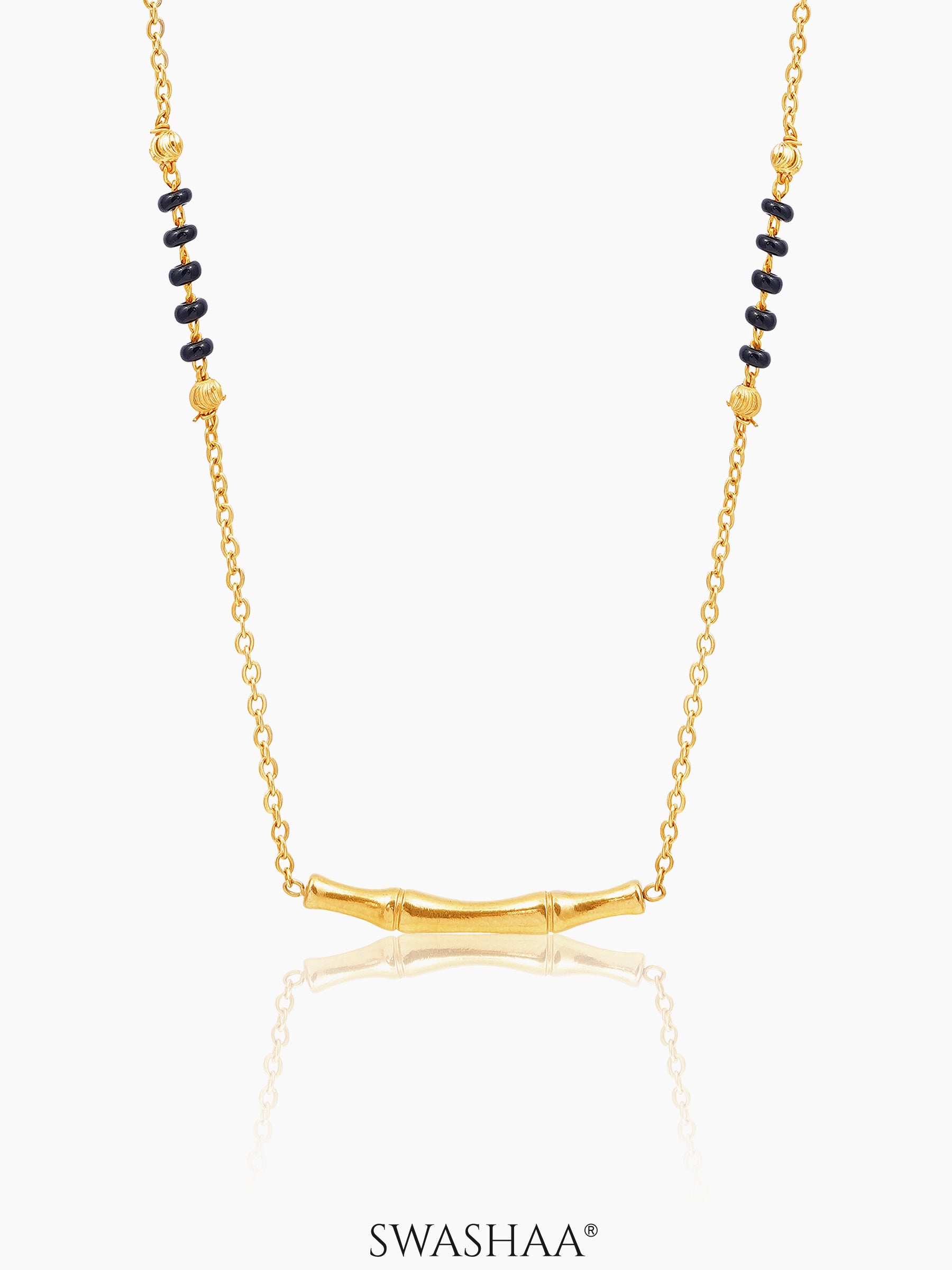 Baansi Bamboo Bar 18K Gold Plated Mangalsutra