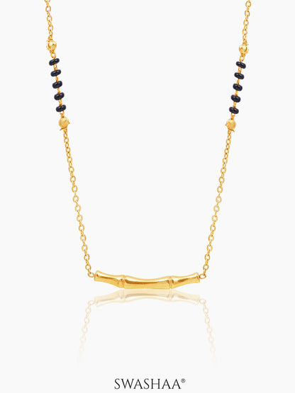 Baansi Bamboo Bar 18K Gold Plated Mangalsutra