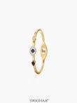 Bailee Blue Evil Eye Diamond 18K Gold Plated Bracelet