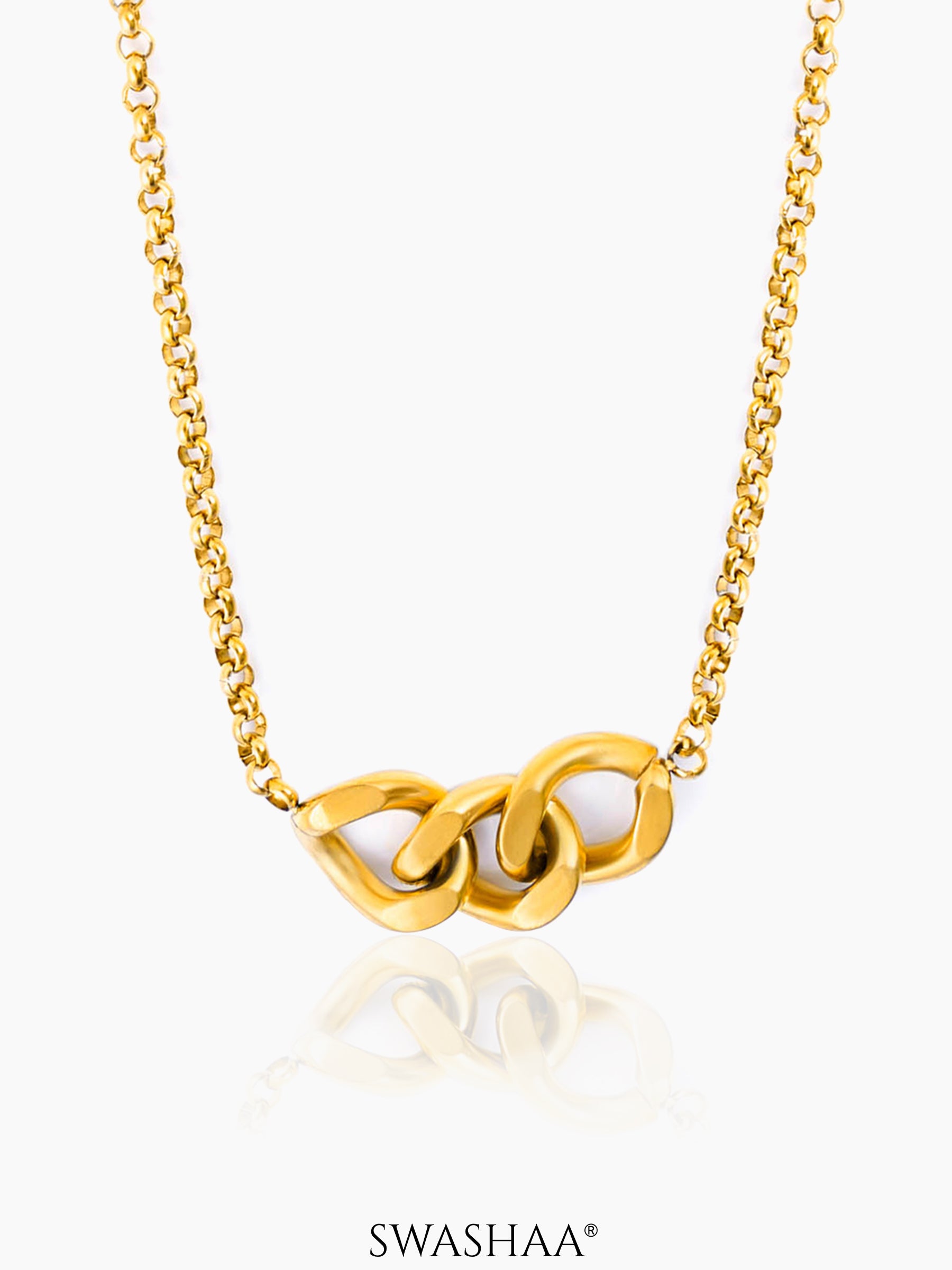 Barbara 18K Gold Plated Chain Necklace