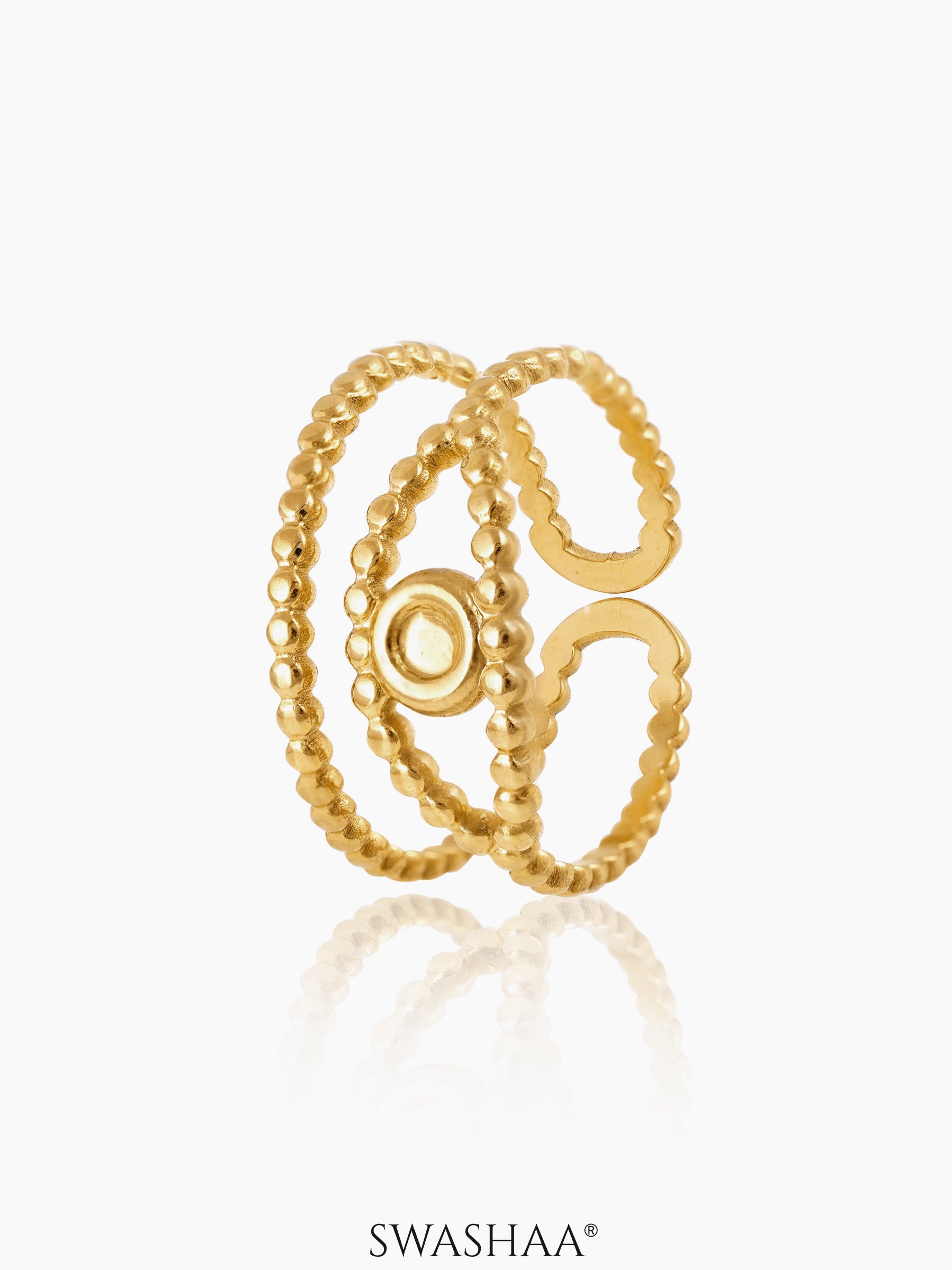 Barkha Eye 18K Gold Plated Ring