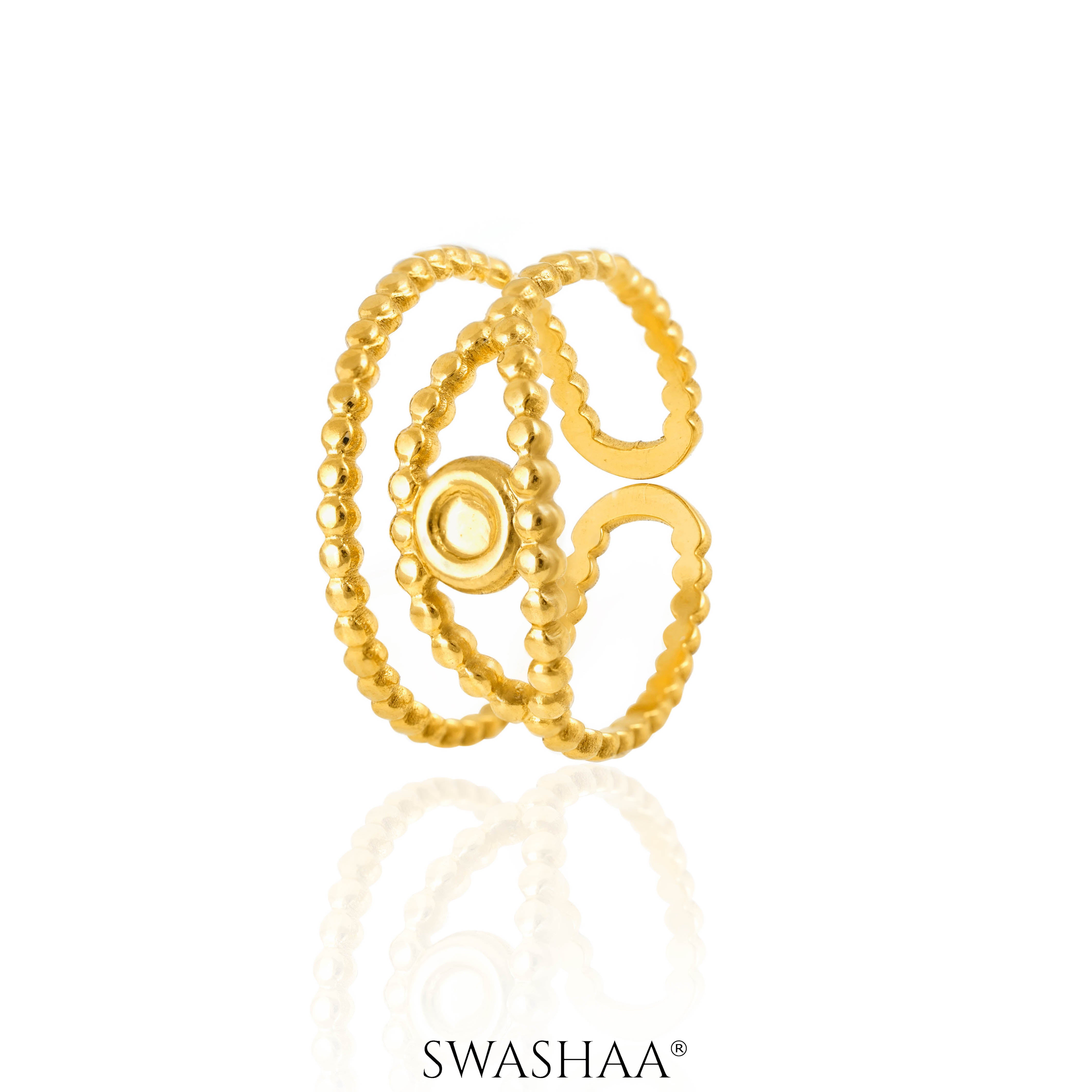Barkha Eye 18K Gold Plated Ring
