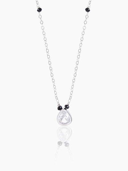 Barkha Teardrop Silver Mangalsutra
