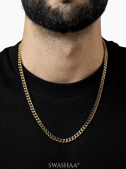 Cuban 18K Gold Plated 6 MM Men's Chain