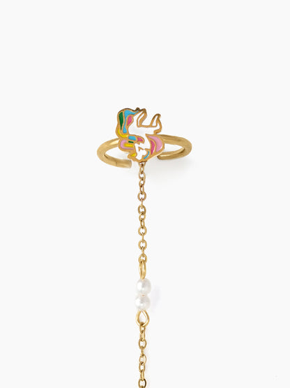 Bini Charms 18K Gold Plated Kid's Ring Bracelet